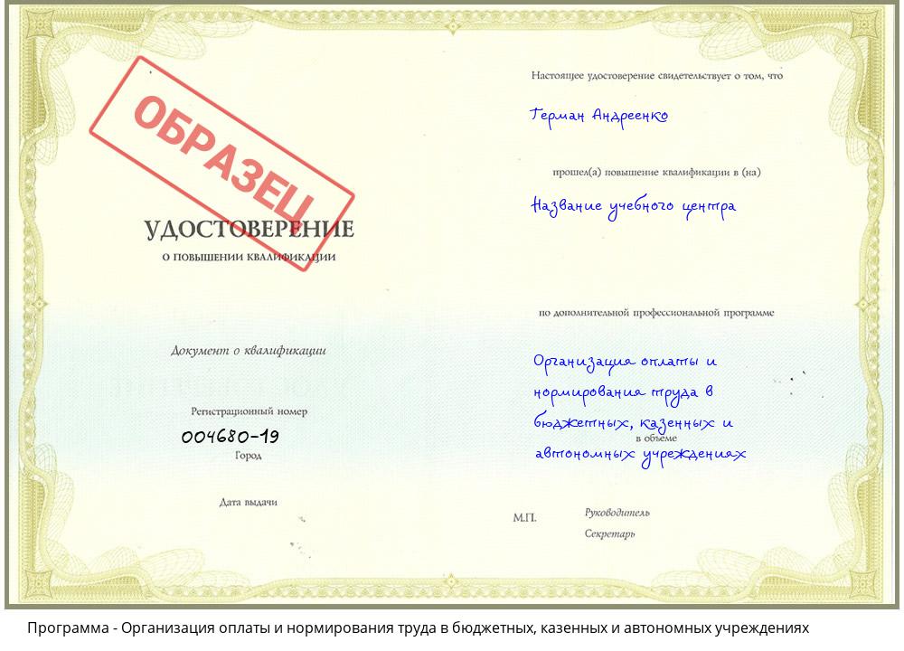 Организация оплаты и нормирования труда в бюджетных, казенных и автономных учреждениях Крым