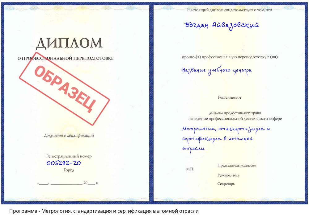 Метрология, стандартизация и сертификация в атомной отрасли Крым