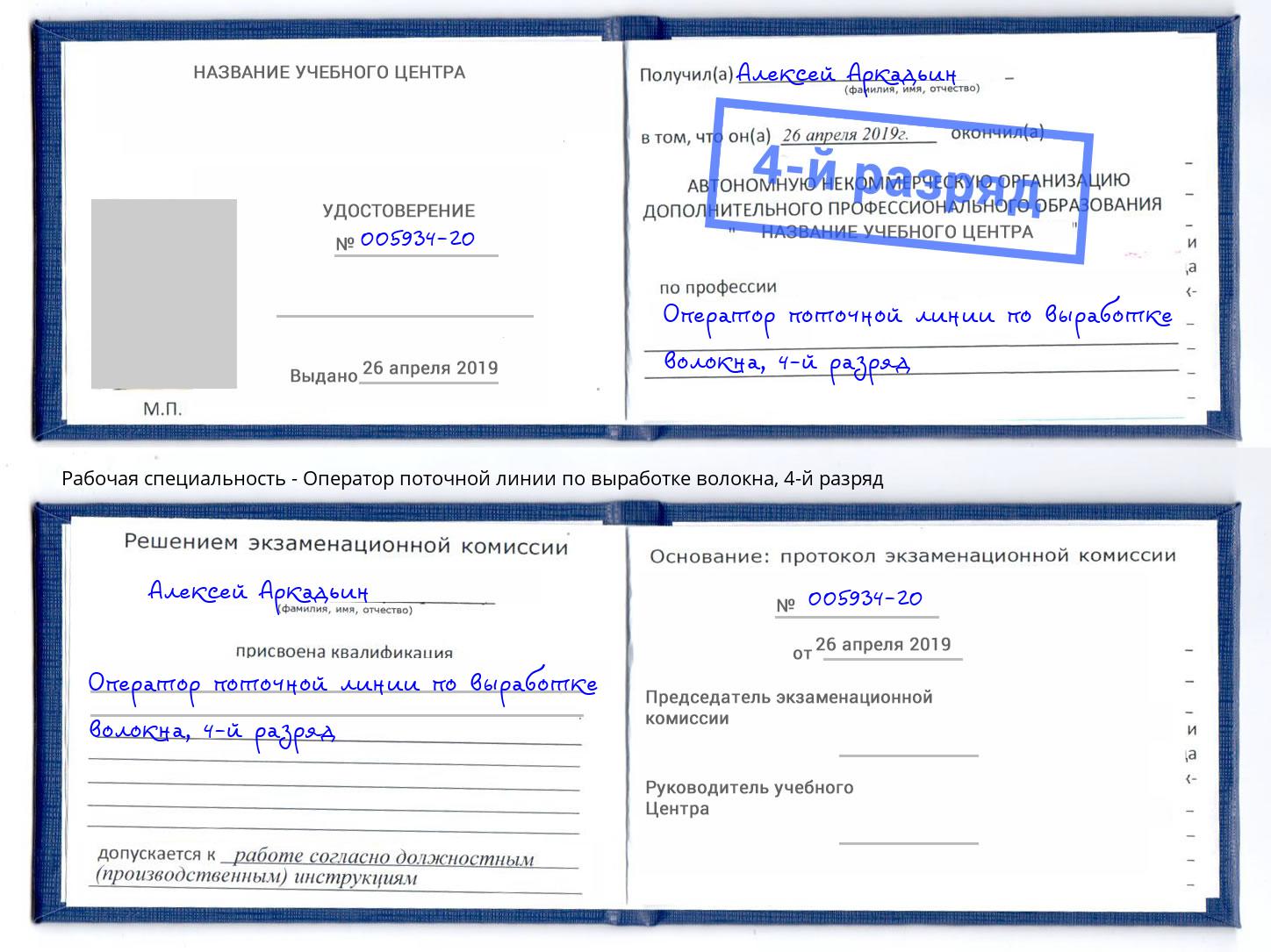 корочка 4-й разряд Оператор поточной линии по выработке волокна Крым